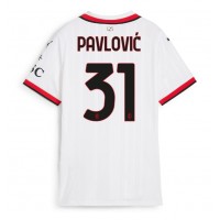 AC Milan Strahinja Pavlovic #31 Udebanetrøje Dame 2024-25 Kortærmet